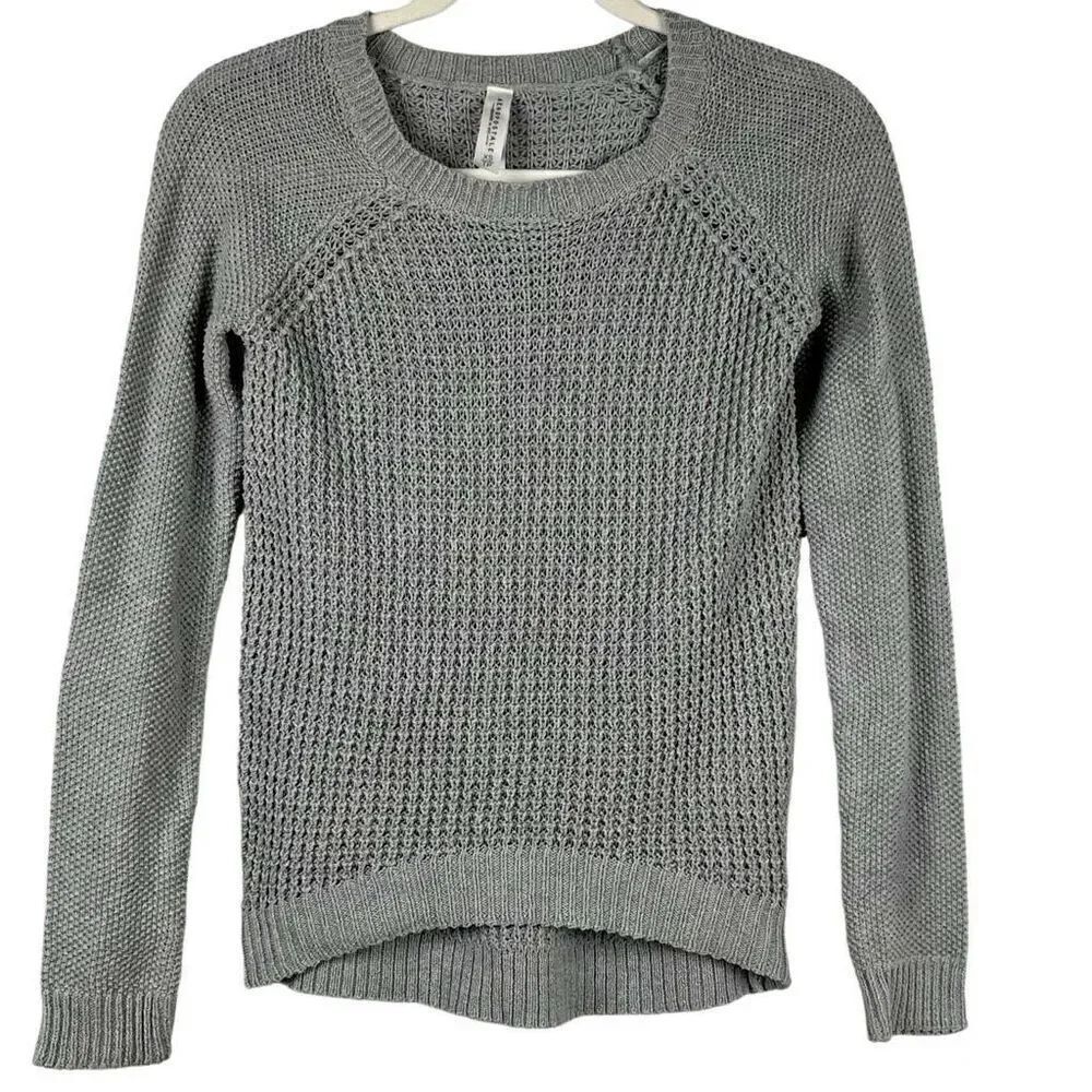 Aeropostale Gray Knit Long Sleeve Sweater XS